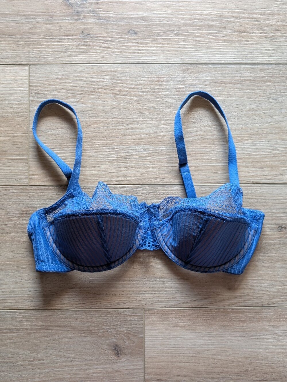 Adore Me Blue Lace Underwire Bra